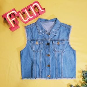 Distressed Denim Vest 🤘